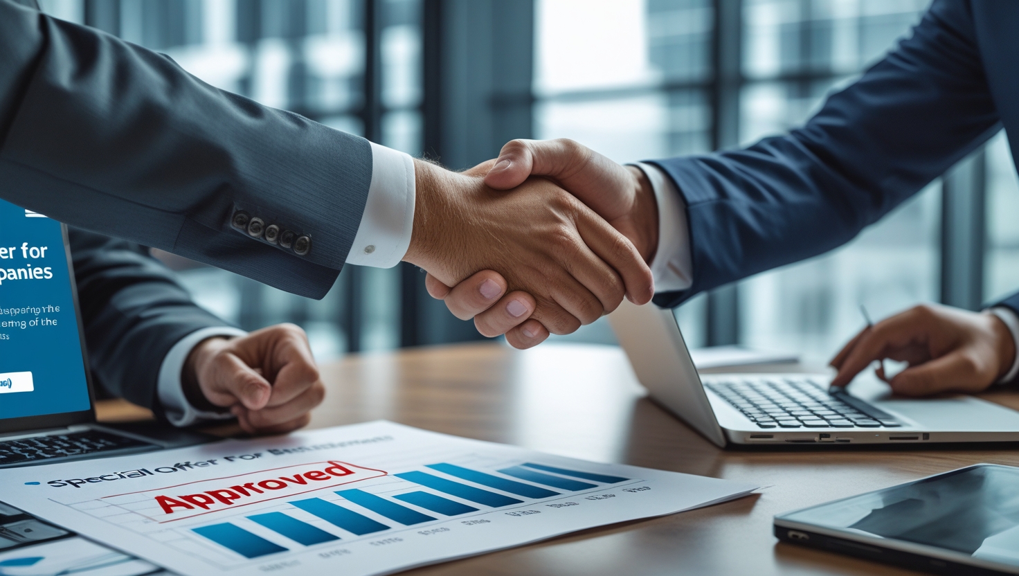 Empresário analisando oferta irresistível B2B